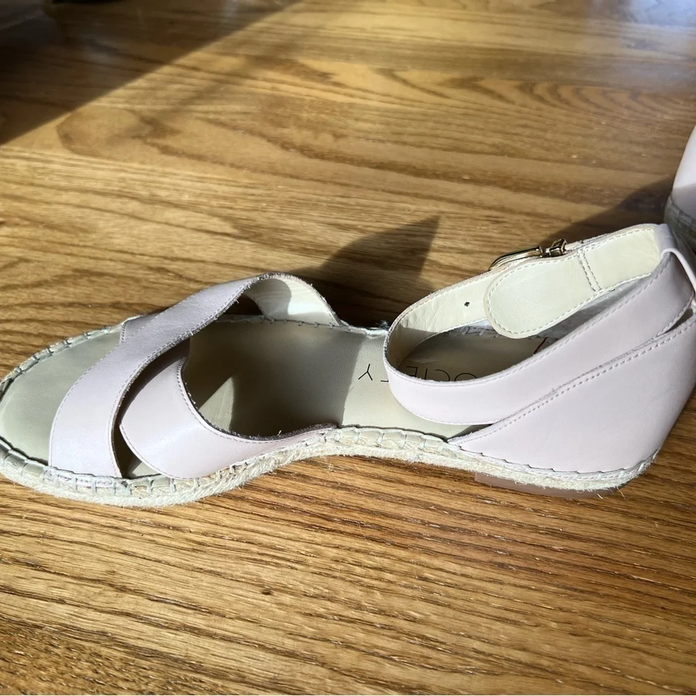 Sole Society Sandals Womens Saundra Leather Pink Shoes Size 9.5 - Picture 4 of 7